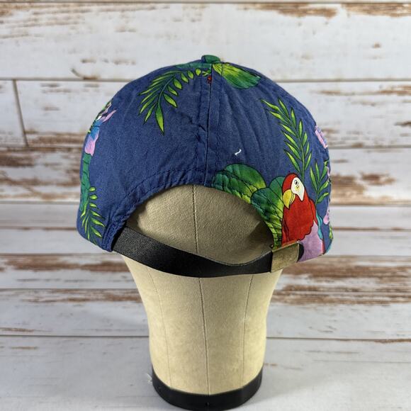 VINTAGE Jeep Eagle Aloha Bowl Hawaii Hat Adult Size Adjustable Floral Mens 80s - Picture 3 of 8
